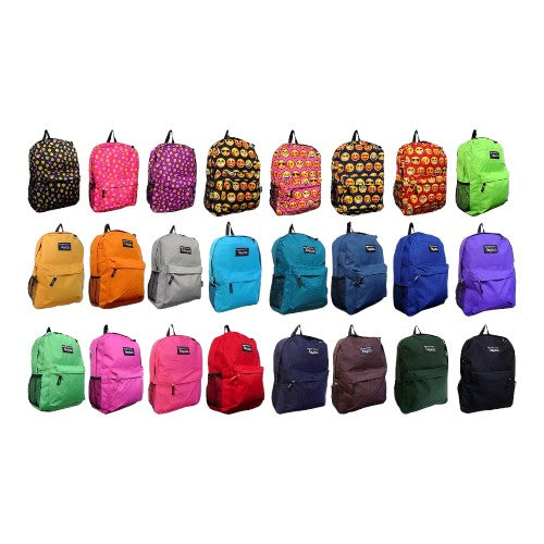 Solid Color School Backpack, Travel Backpack, Hiking Bag 16"