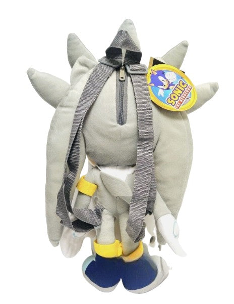 Sonic Silver The Hedgehog 17" Large Plush Doll Backpack Sega Licensed New Gift