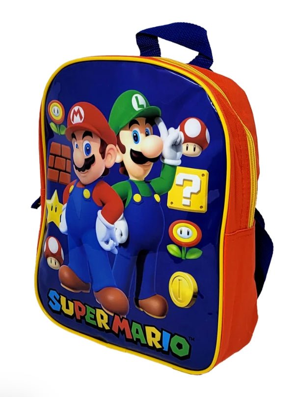MARIO BROS BACKPACK 11" TODDLER NINTENDO LUIGI VIDEO GAMES BOYS BLUE - MARIO BROS BACKPACK 11" TODDLER NINTENDO LUIGI VIDEO GAMES BOYS BLUE