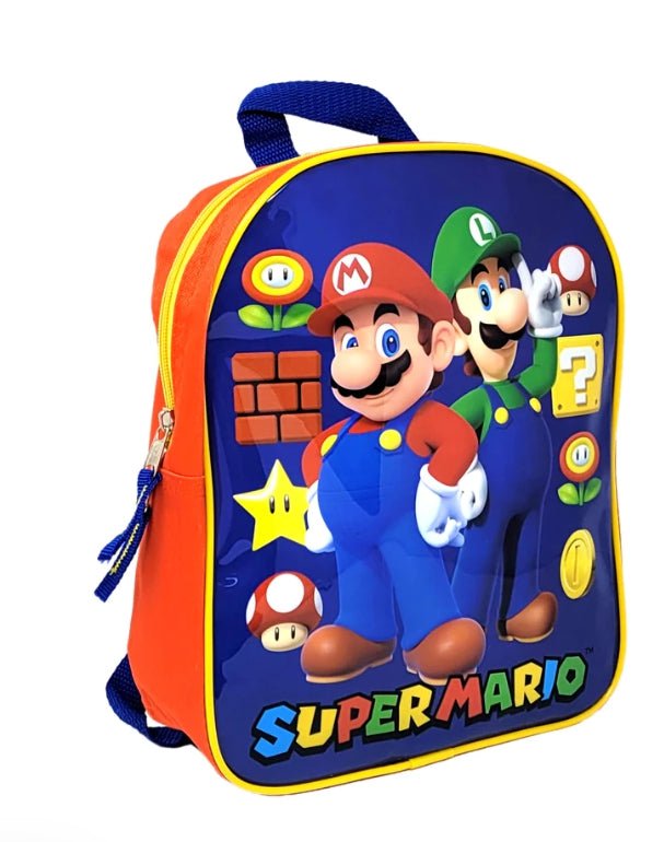 MARIO BROS BACKPACK 11" TODDLER NINTENDO LUIGI VIDEO GAMES BOYS BLUE - MARIO BROS BACKPACK 11" TODDLER NINTENDO LUIGI VIDEO GAMES BOYS BLUE