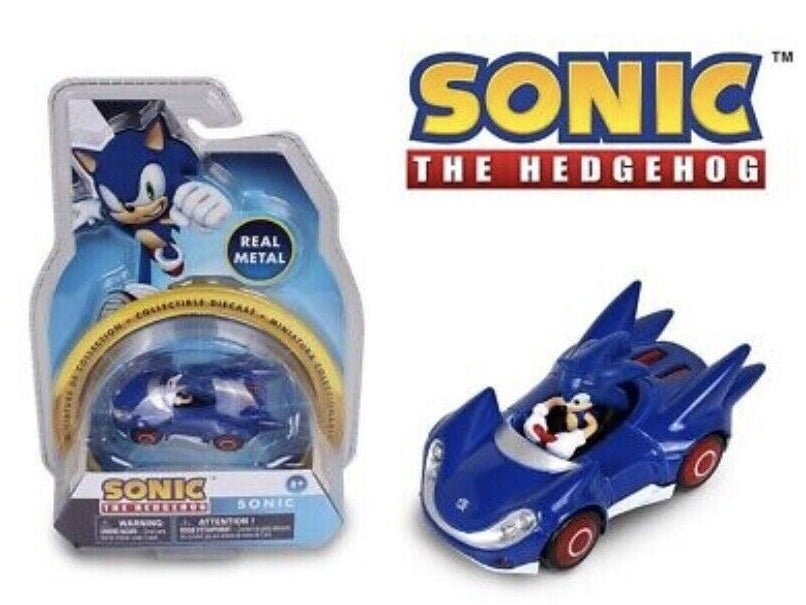 Sonic The Hedgehog Action Figure Pull Back Car (1:64 Scale) NKOK - Sonic The Hedgehog Action Figure Pull Back Car (1:64 Scale) NKOK