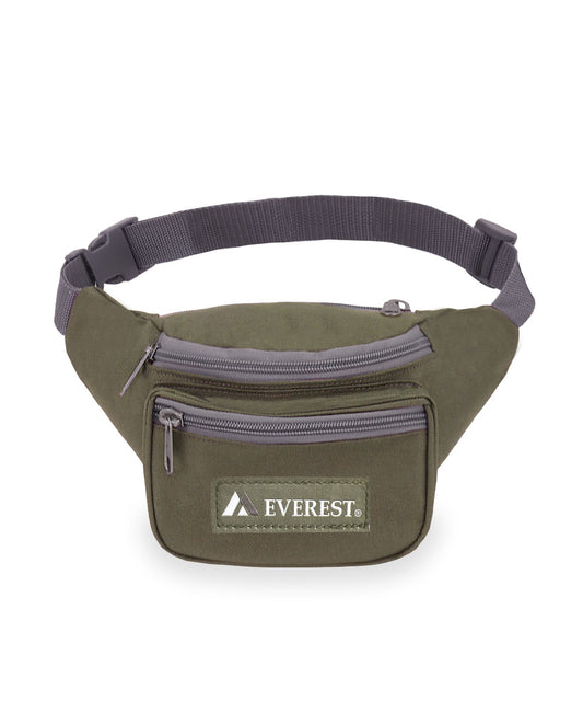 Kids Fanny Pack Hip Waist Festival Sport Money Pouch Belt Wallet/OLIVE