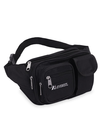 Everest Multiple Pocket Waist Pack in Black