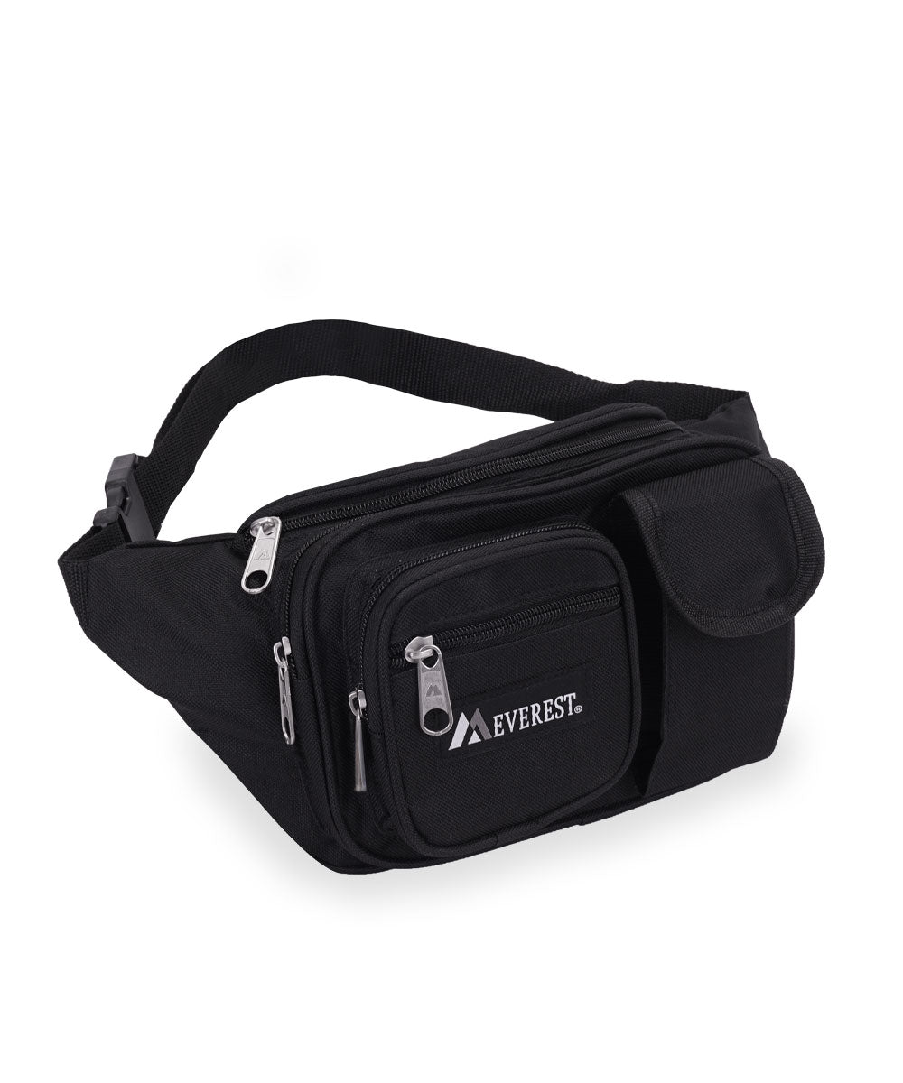 Everest Multiple Pocket Waist Pack in Black