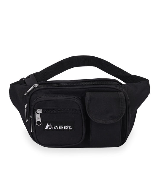 Everest Multiple Pocket Waist Pack in Black