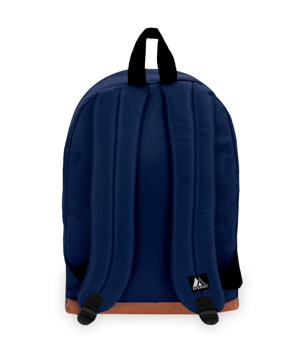 Basic Suede Bottom Backpack in Navy