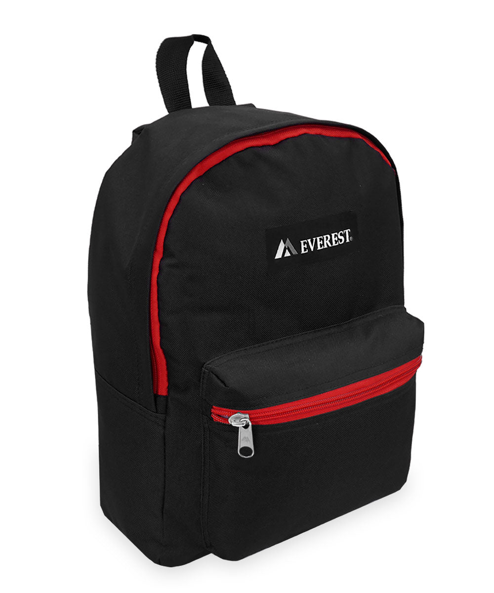 Classic Small Student Backpack in Black/Red