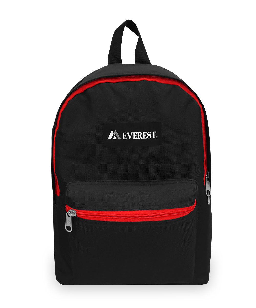 Classic Small Student Backpack in Black/Red