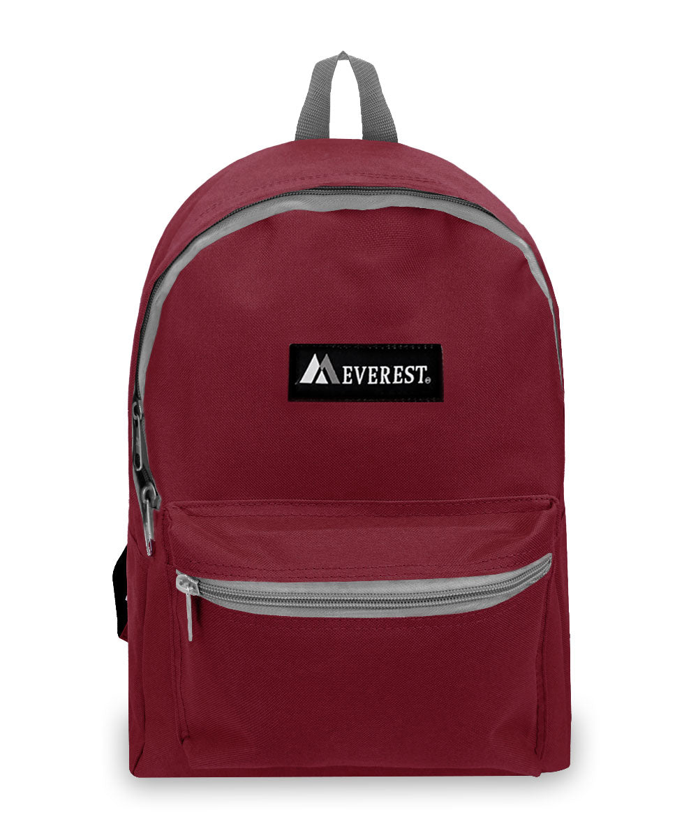 Classic Small Student Backpack in Burgundy