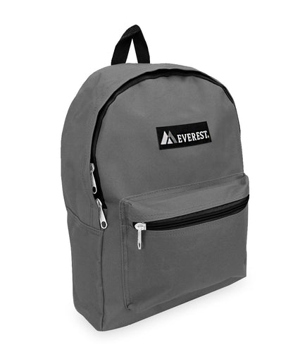 Classic Small Student Backpack Bag Dark Grey