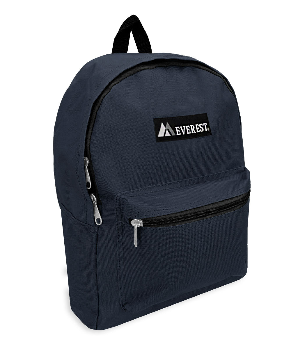 Classic Small Student Backpack in Navy Blue