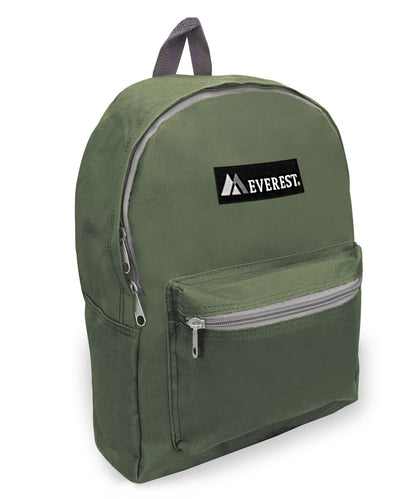 Classic Small Student Backpack in Olive Green