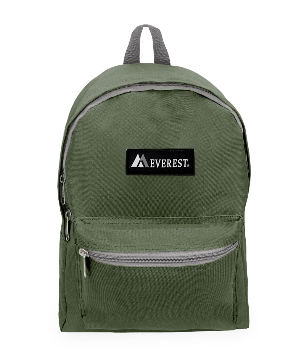 Classic Small Student Backpack in Olive Green