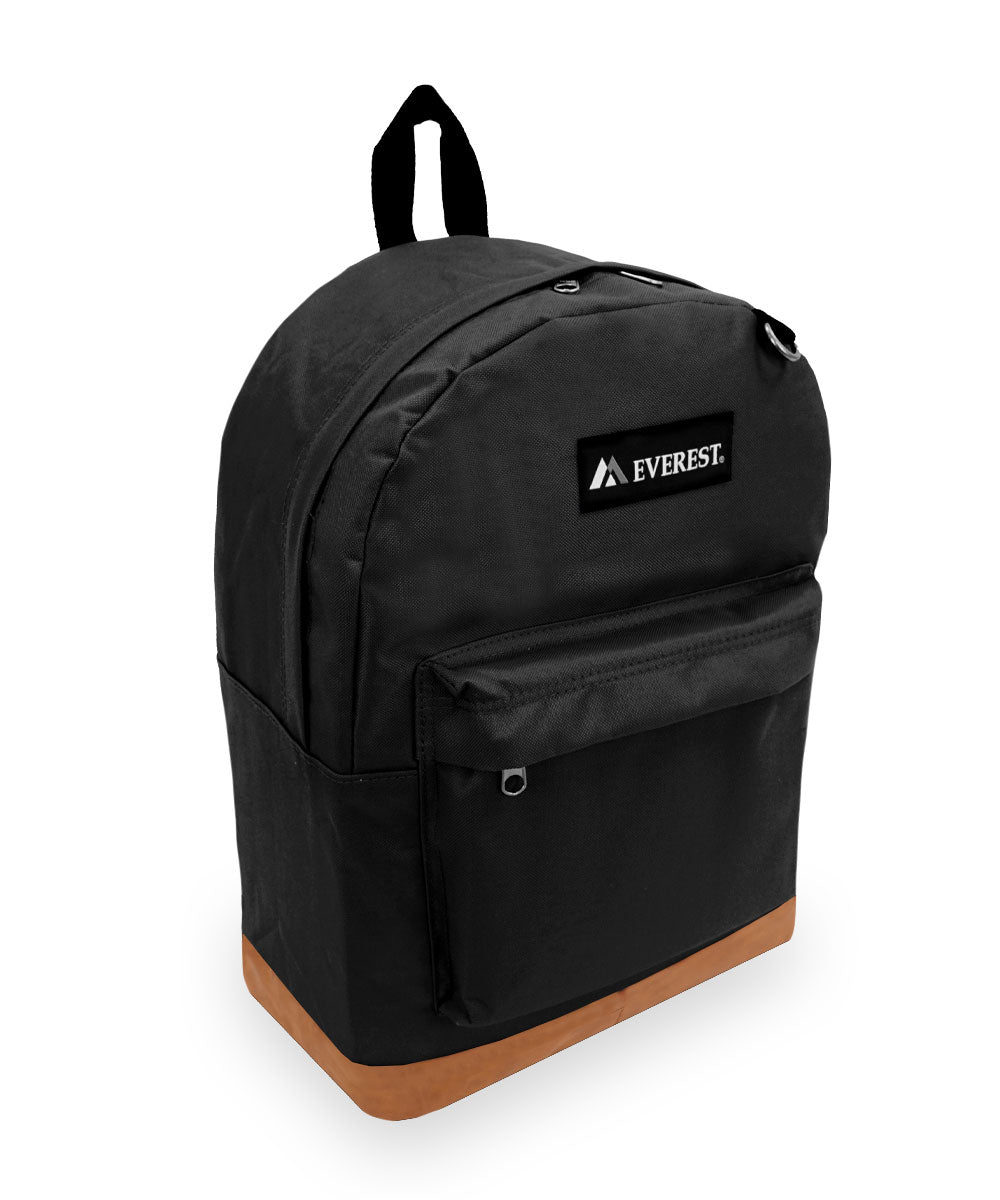 Basic Suede Bottom Backpack in Black