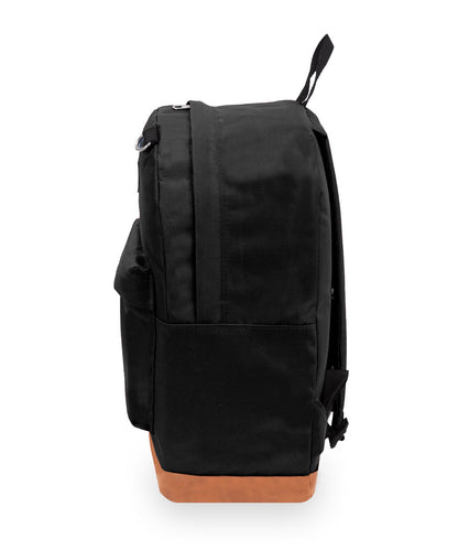 Basic Suede Bottom Backpack in Black