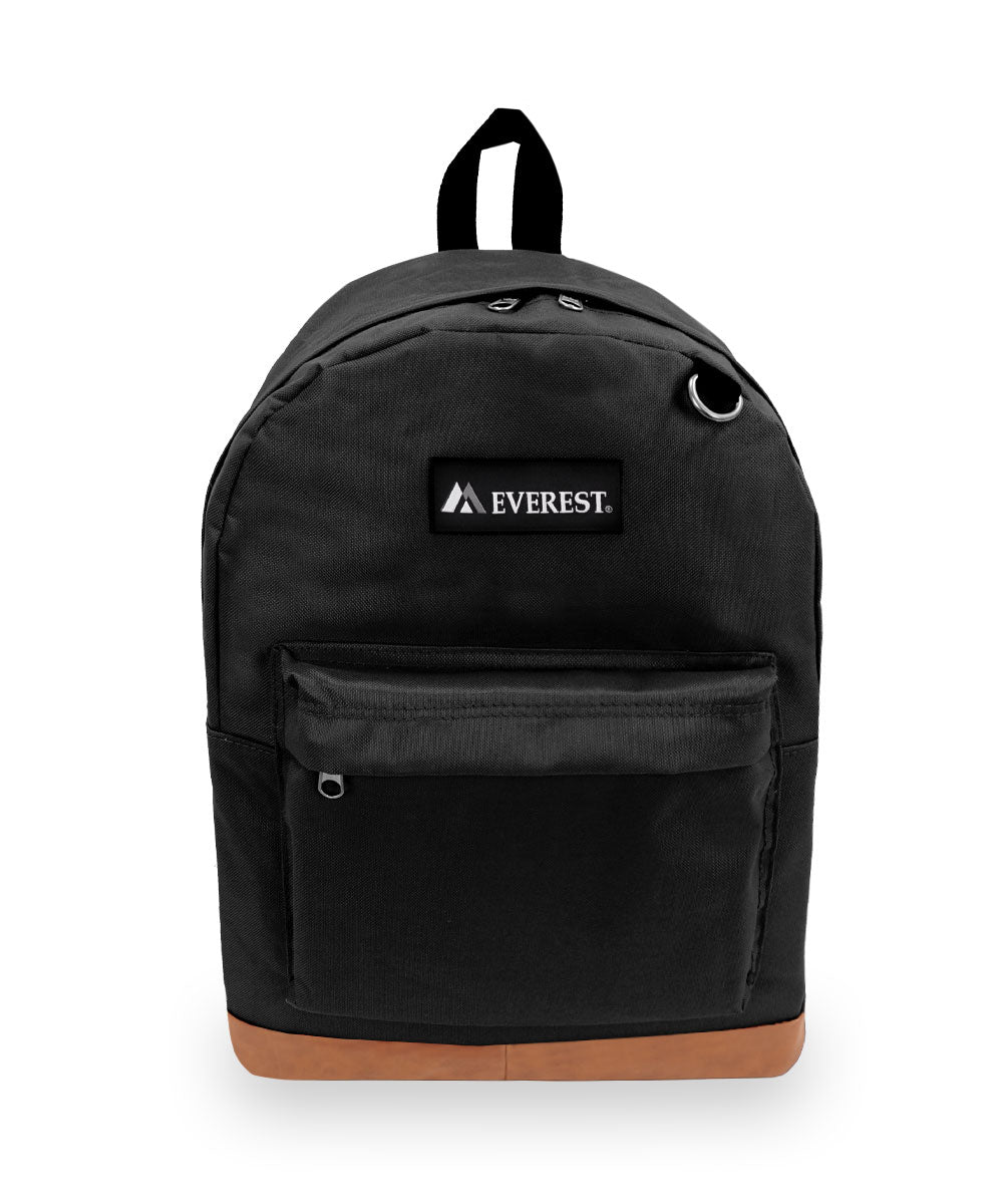 Basic Suede Bottom Backpack in Black