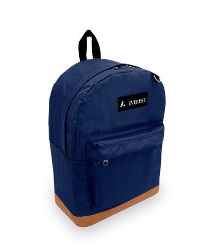 Basic Suede Bottom Backpack in Navy