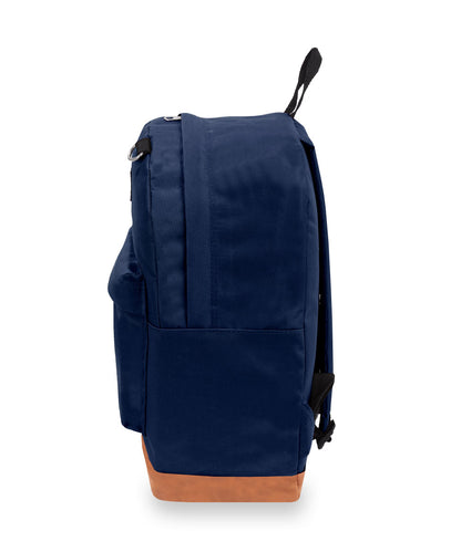 Basic Suede Bottom Backpack in Navy