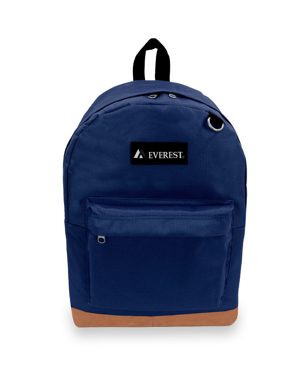 Basic Suede Bottom Backpack in Navy