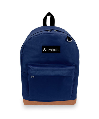 Basic Suede Bottom Backpack in Navy