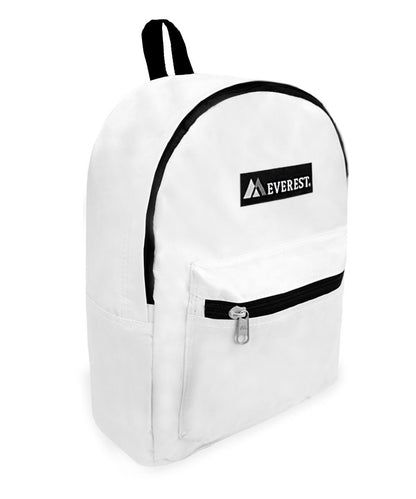 Classic Small Student Backpack in White