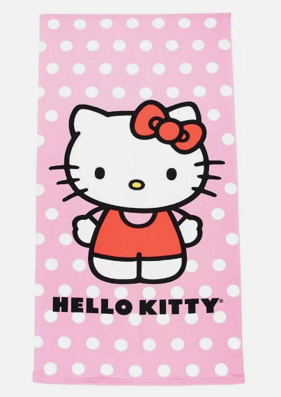 Hello Kitty Polka Dot Beach and Bath Towel