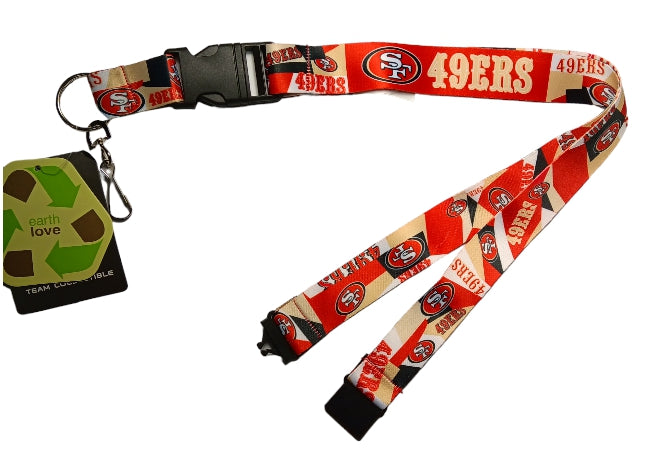 NFL Lanyard Keychain San Francisco 49ers with Clip ID Holder