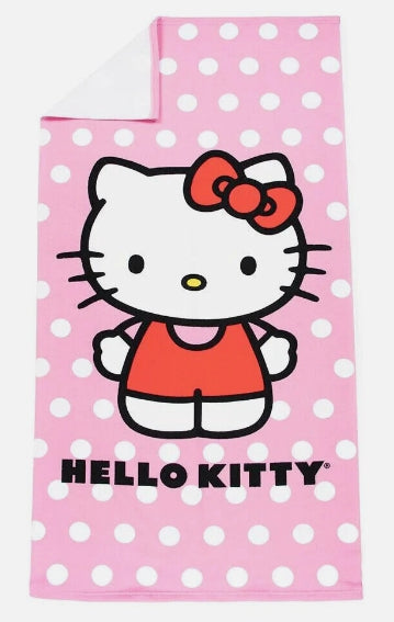 Hello Kitty Polka Dot Beach and Bath Towel