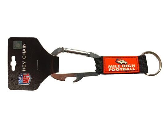 NFL Denver Broncos Carabiner Keychain,One Size