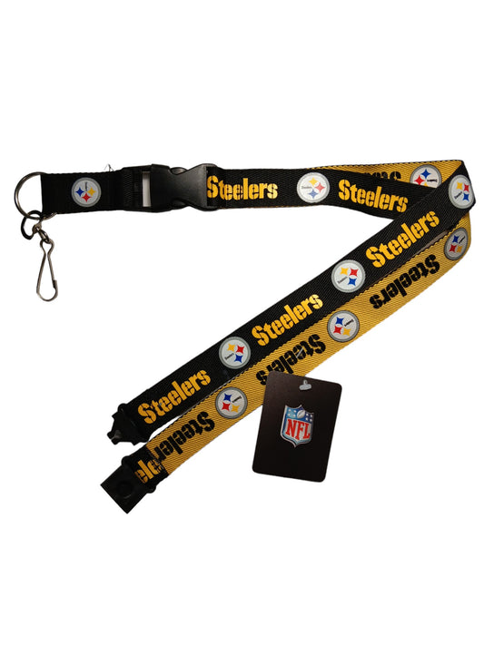 NFL Pittsburgh Steelers Lanyard Keychain with Clip ID Holder