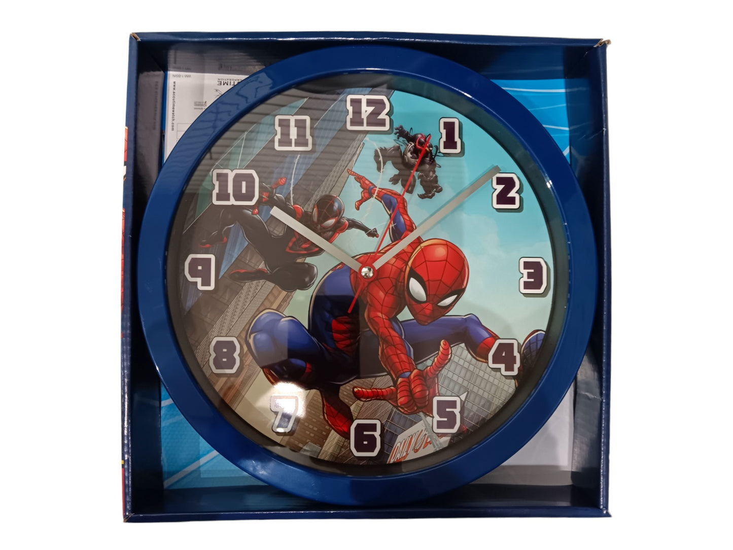 SPIDER MAN Round Plastic Decor Wall 10" Clock