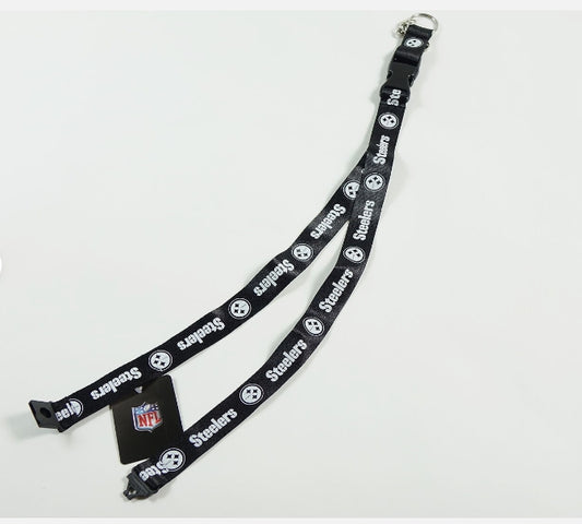 NFL Lanyard Keychain Pittsburgh Steelers with Clip ID Holder