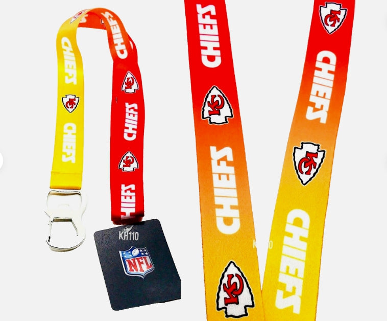 NFL Kansas City Chiefs Keychain Lanyard Bottle Opener