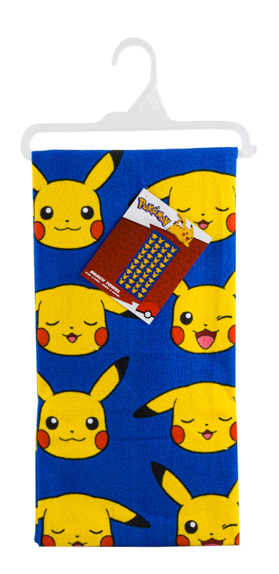 Pokémon Pikachu Face Printed Beach Towel