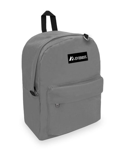 Classic Large Student Backpack in Gray