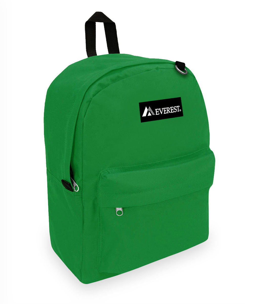 Classic Large Student Backpack in Emerald Green