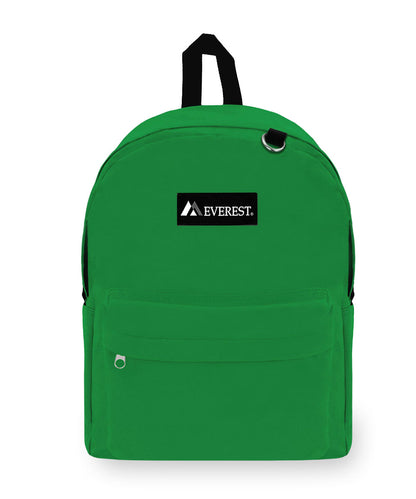 Classic Large Student Backpack in Emerald Green