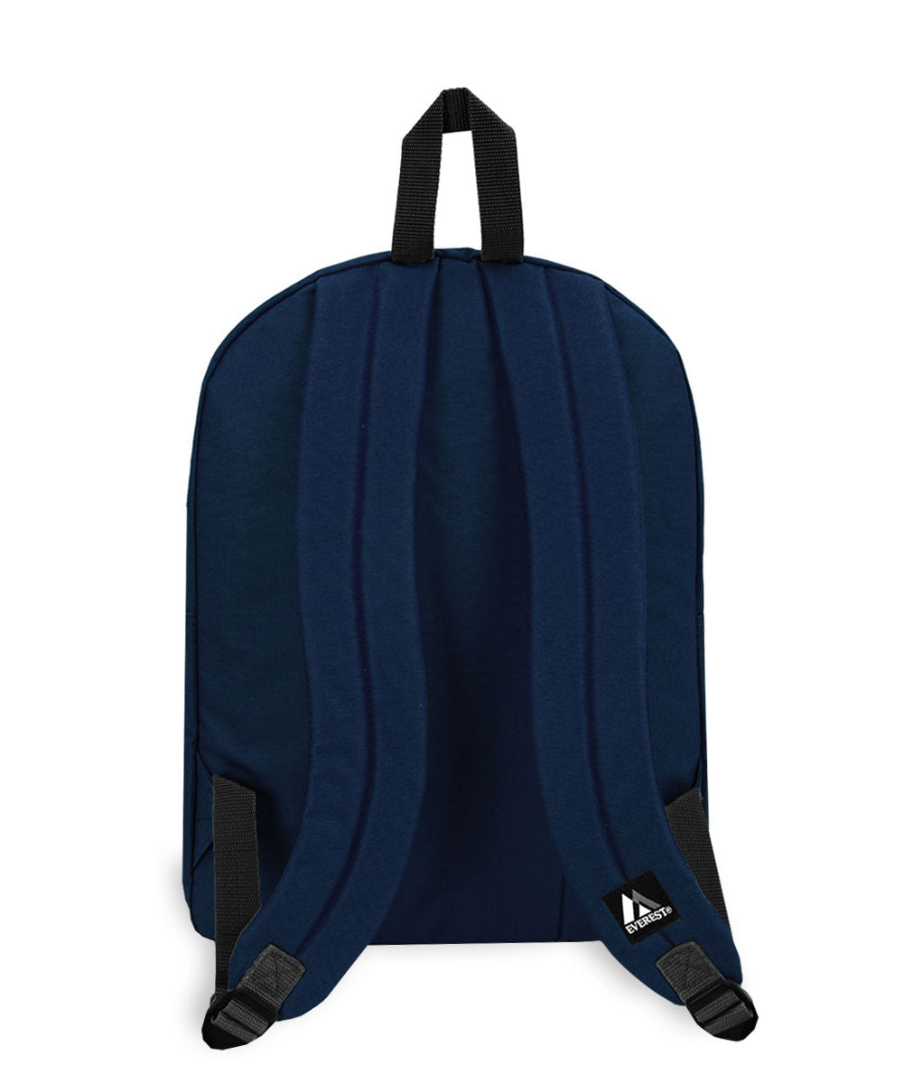 Classic Large Student Backpack in Navy Blue