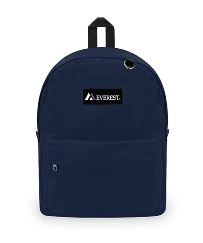 Classic Large Student Backpack in Navy Blue