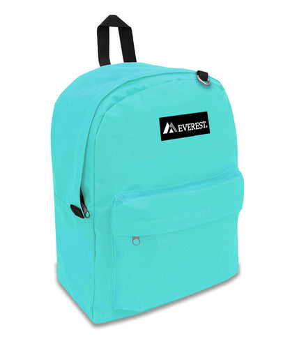 Classic Large Student Backpack in Aqua Blue