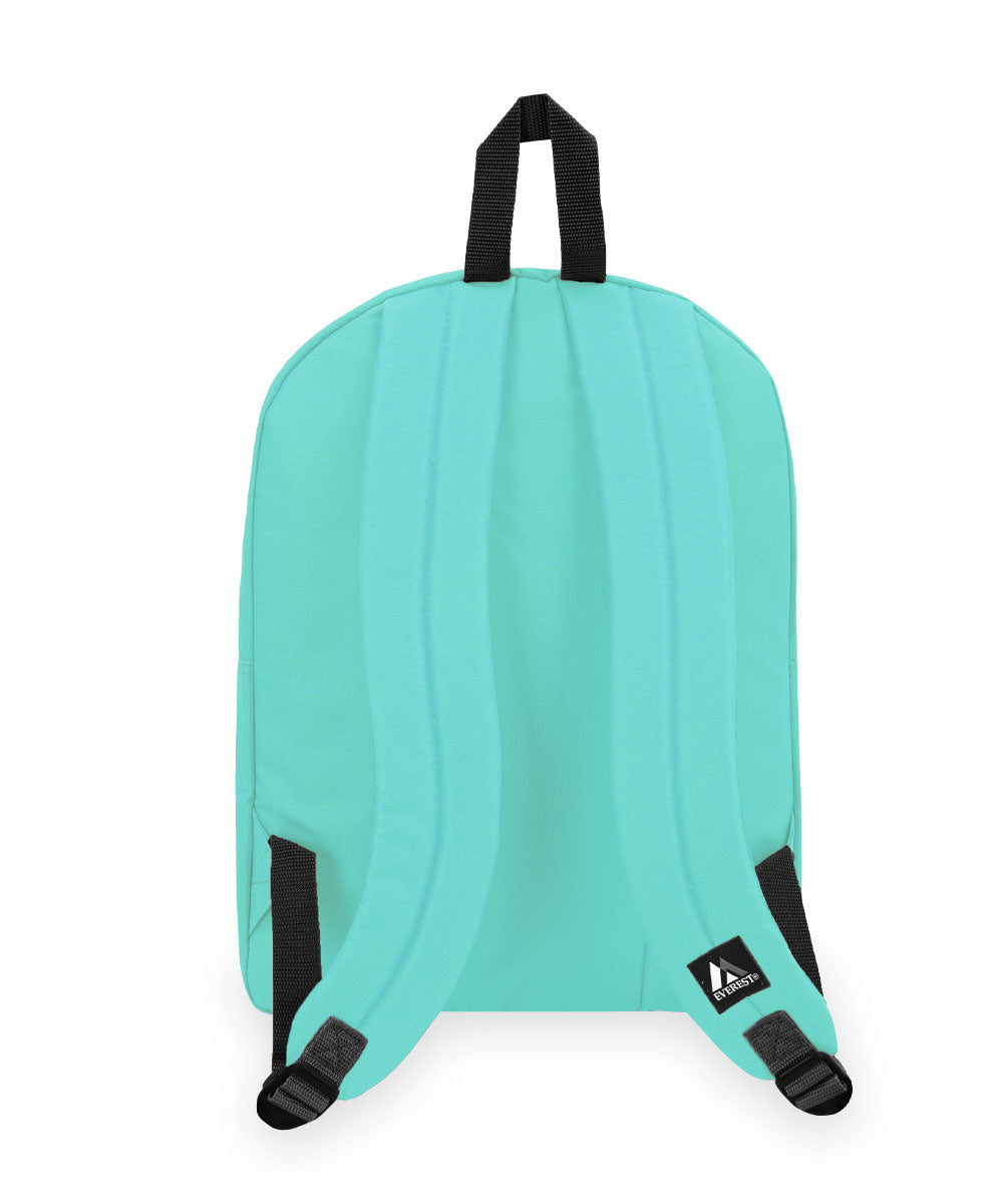 Classic Large Student Backpack in Aqua Blue