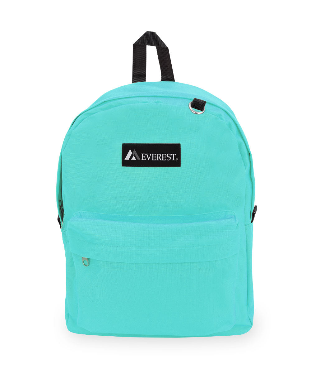 Classic Large Student Backpack in Aqua Blue