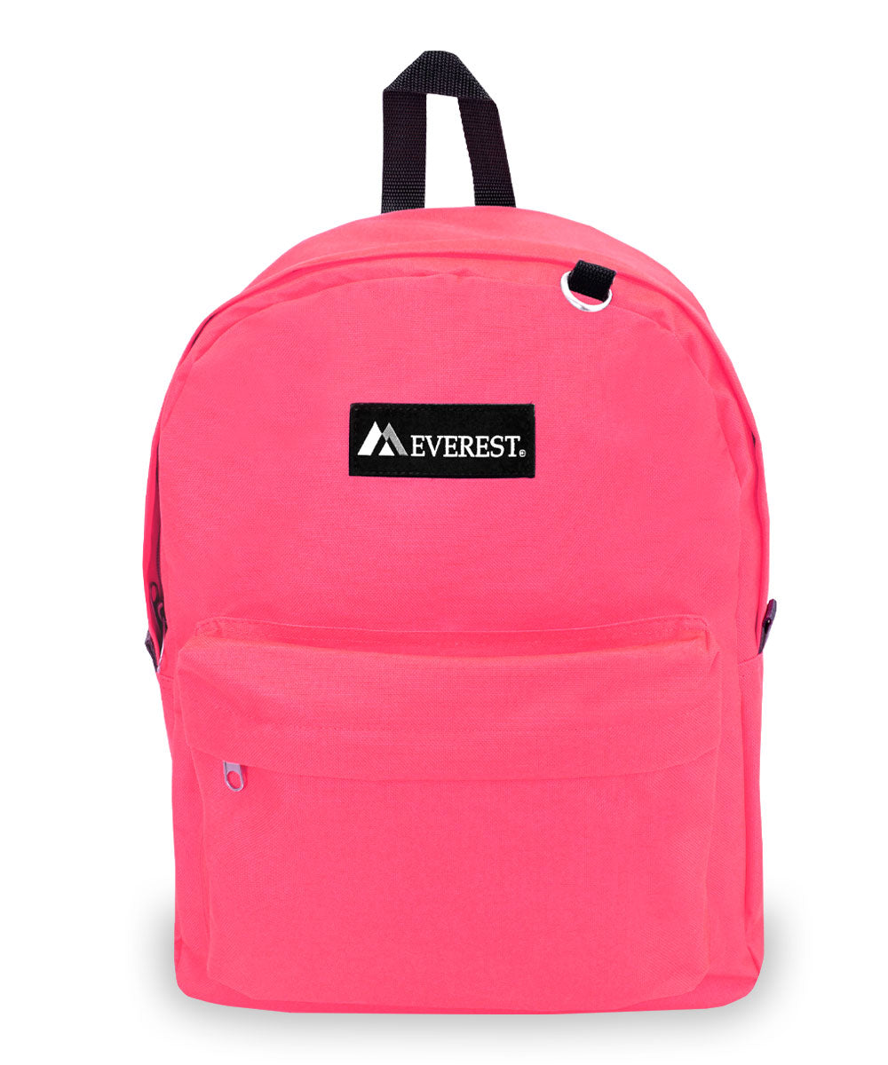 Classic Large Student Backpack in Hot Pink