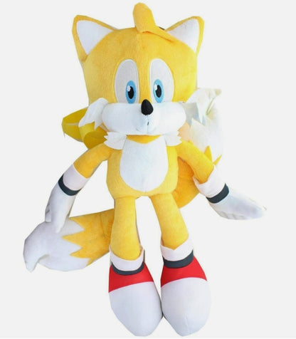 Sonic the Hedgehog Tails Plush Doll Backpack Stuffed Figure Toy Boy Gift Yellow