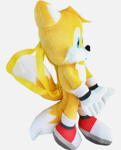 Sonic the Hedgehog Tails Plush Doll Backpack Stuffed Figure Toy Boy Gift Yellow