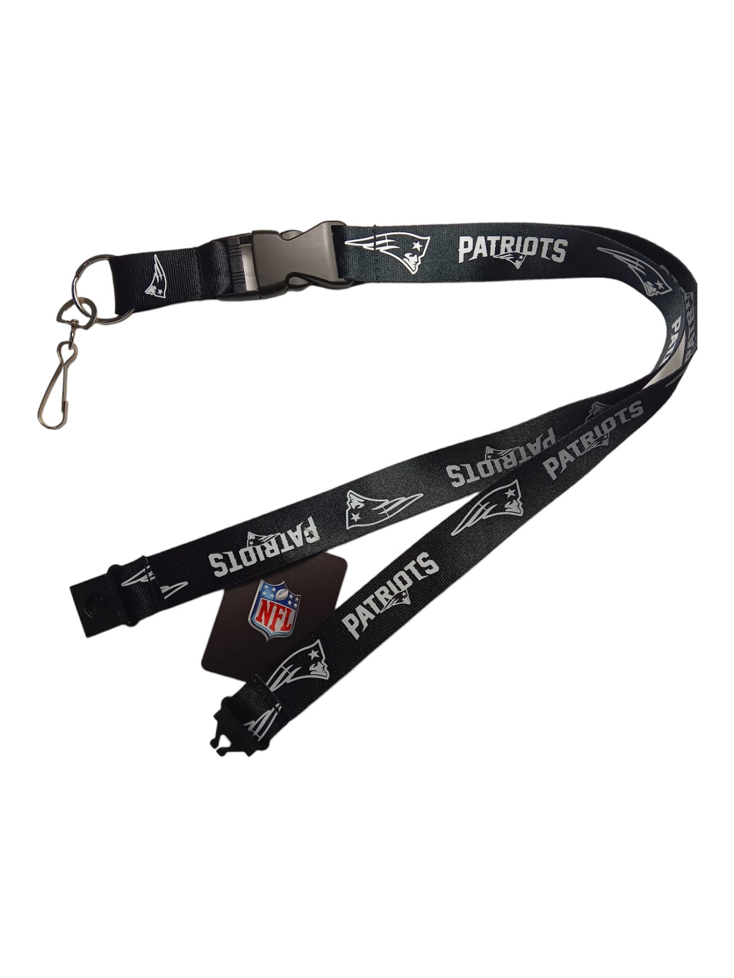 NFL New England Patriots Lanyard Keychain with Clip