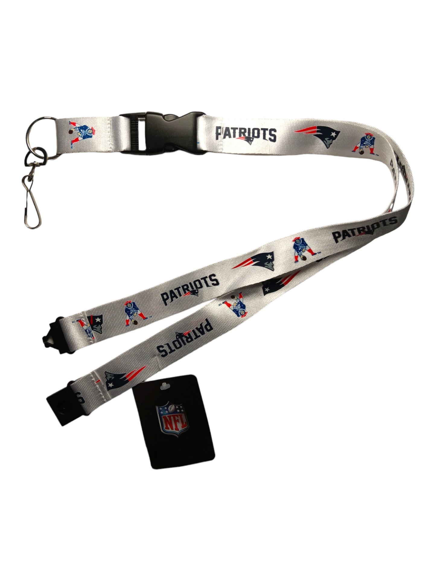 NFL New England Patriots Lanyard Keychain with Clip