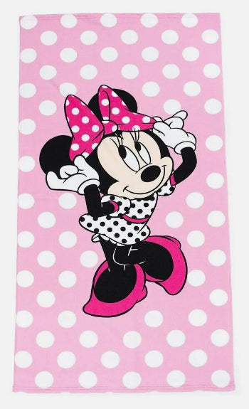 Minnie Mouse Polka Dot Beach and Bath Towel