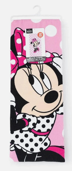 Minnie Mouse Polka Dot Beach and Bath Towel