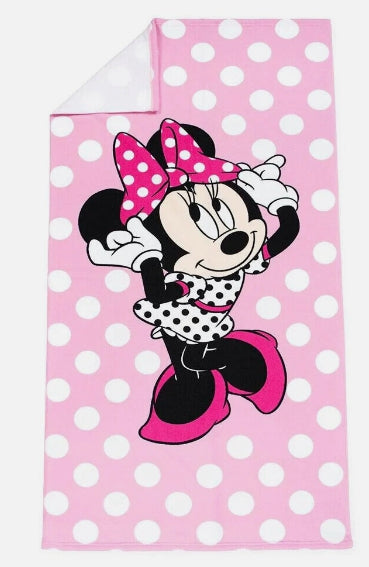 Minnie Mouse Polka Dot Beach and Bath Towel